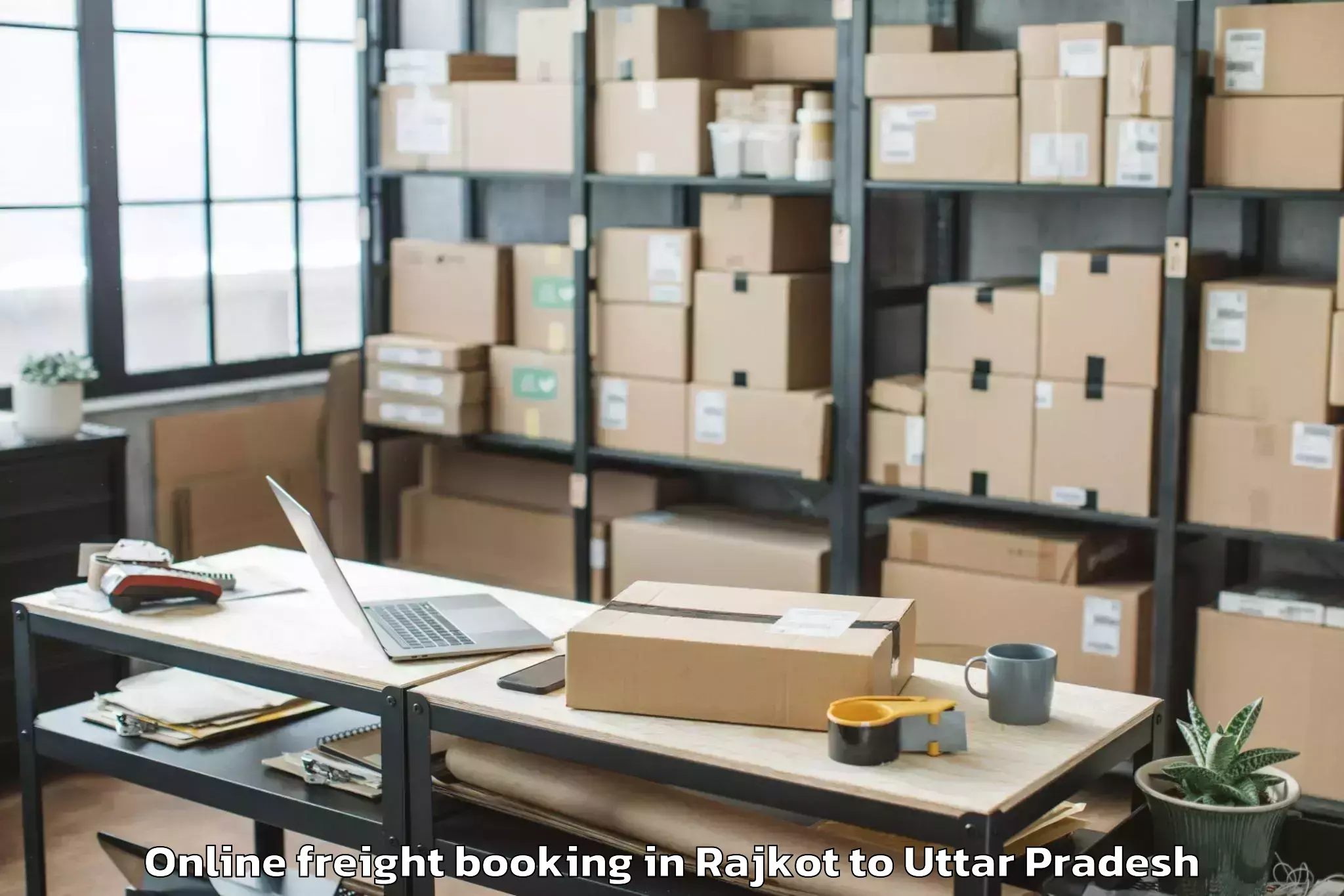 Book Rajkot to Tilhar Online Freight Booking Online